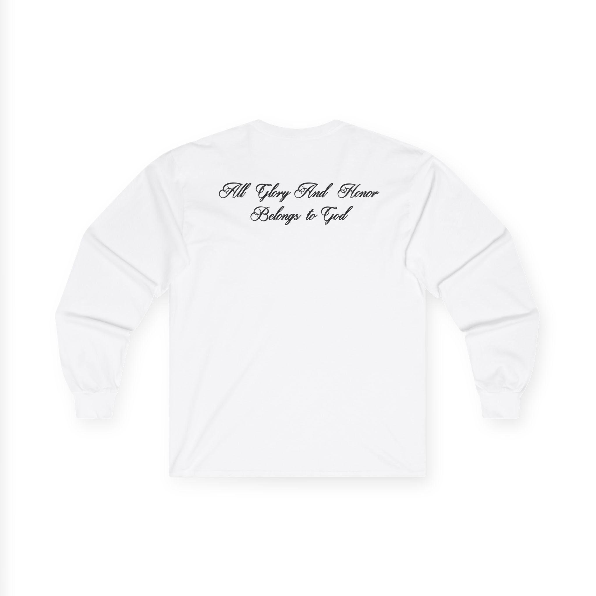 Script Text Long Sleeve Shirt - White