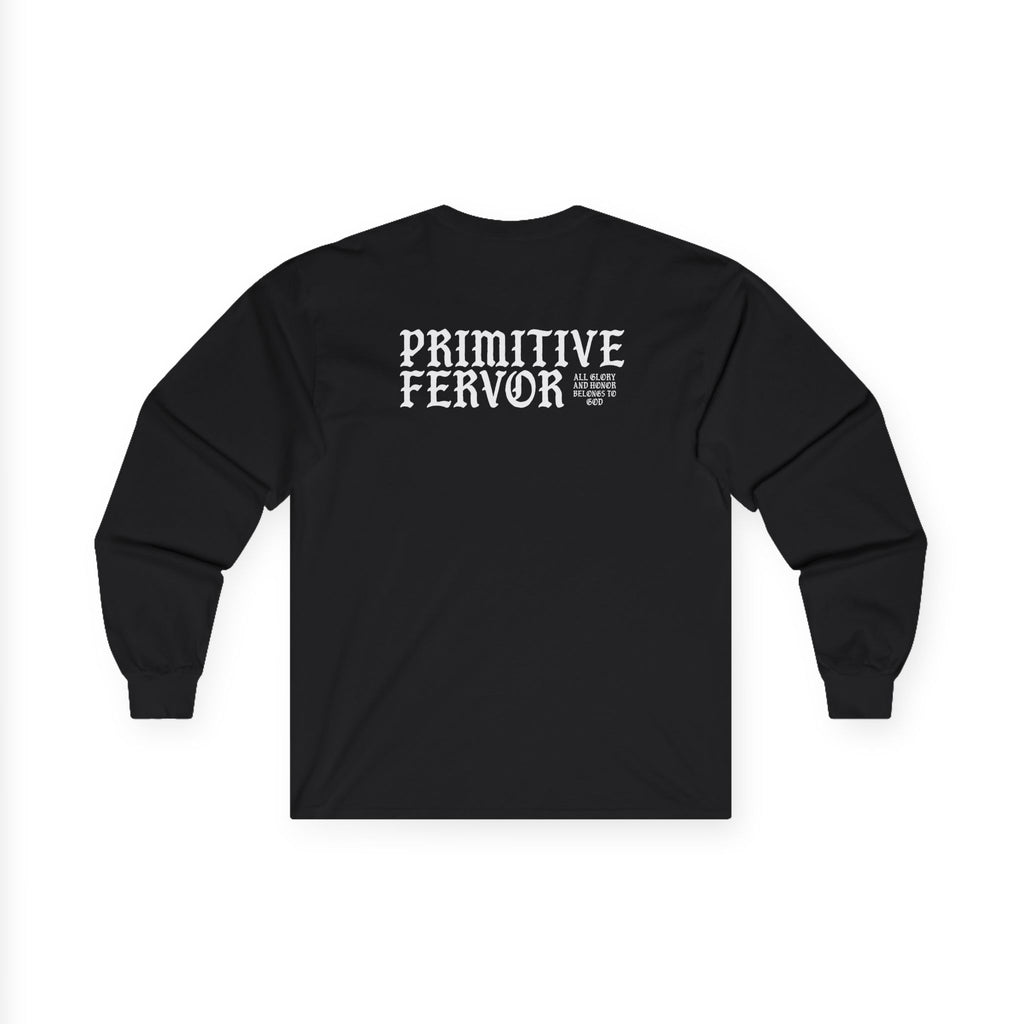 Gothic Text Long Sleeve Shirt - Black