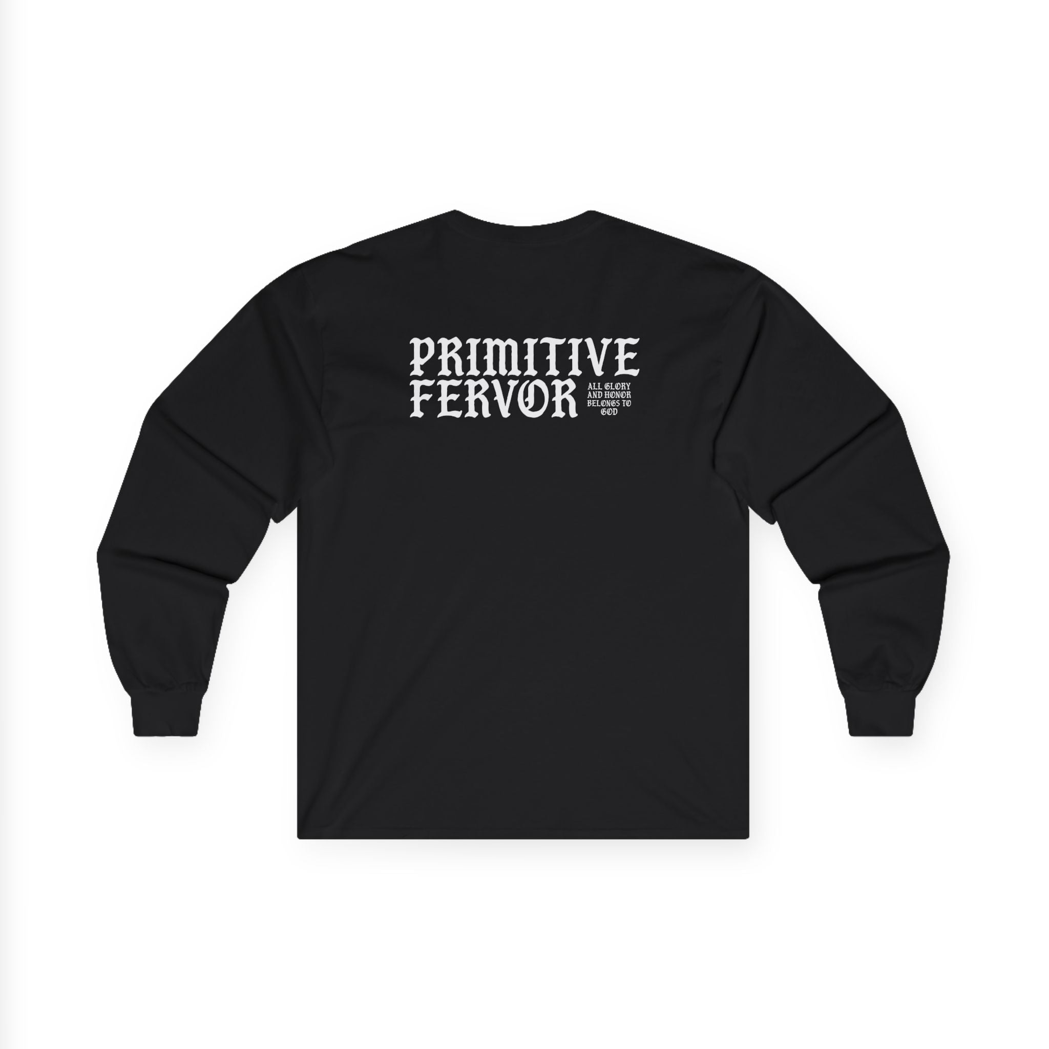 Gothic Text Long Sleeve Shirt - Black